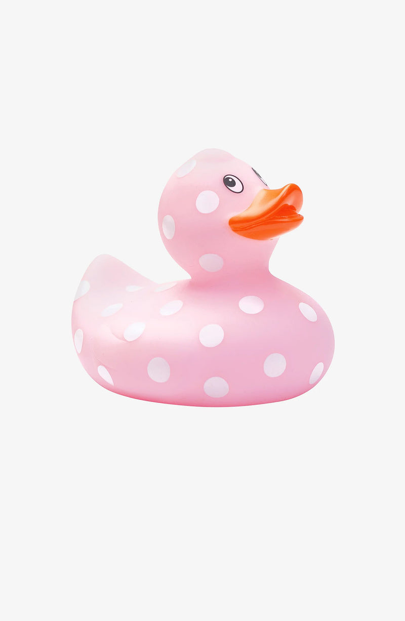 PINK POLKA DOT RUBBER DUCKIE