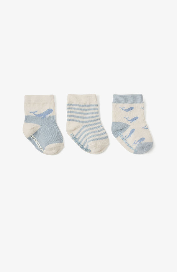 OCEAN ADVENTURE NON SLIP BABY SOCK 3PK