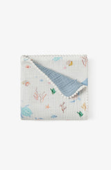 OCEAN ADVENTURE ORGANIC MUSLIN SECURITY BLANKET